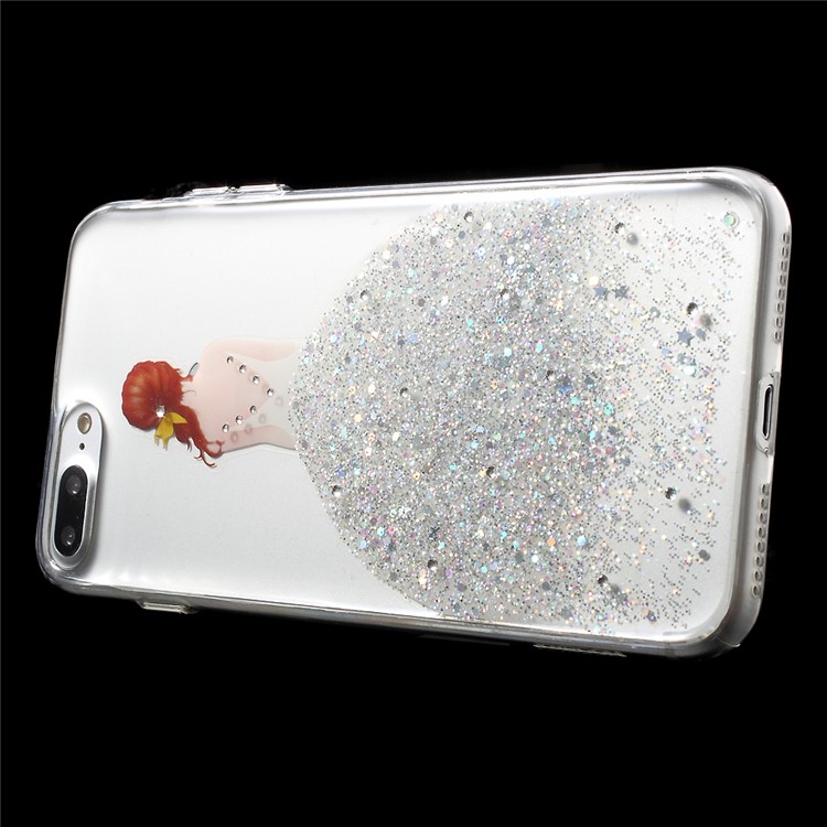 JOYROOM Olly Series Girl in Bling Dress Pattern TPU Case for iPhone 7 Plus 5.5 - Silver-3