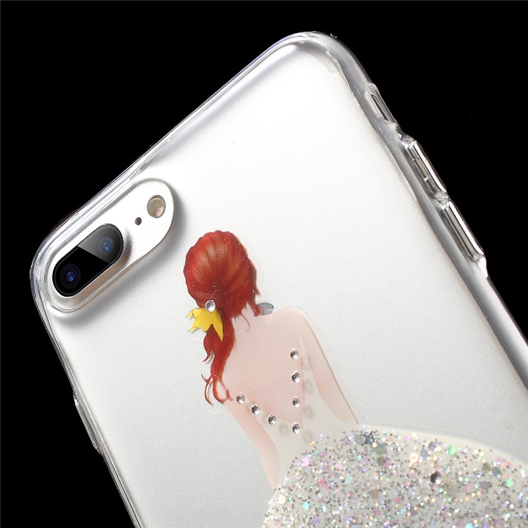 JOYROOM Olly Series Girl in Bling Dress Pattern TPU Case for iPhone 7 Plus 5.5 - Silver-6