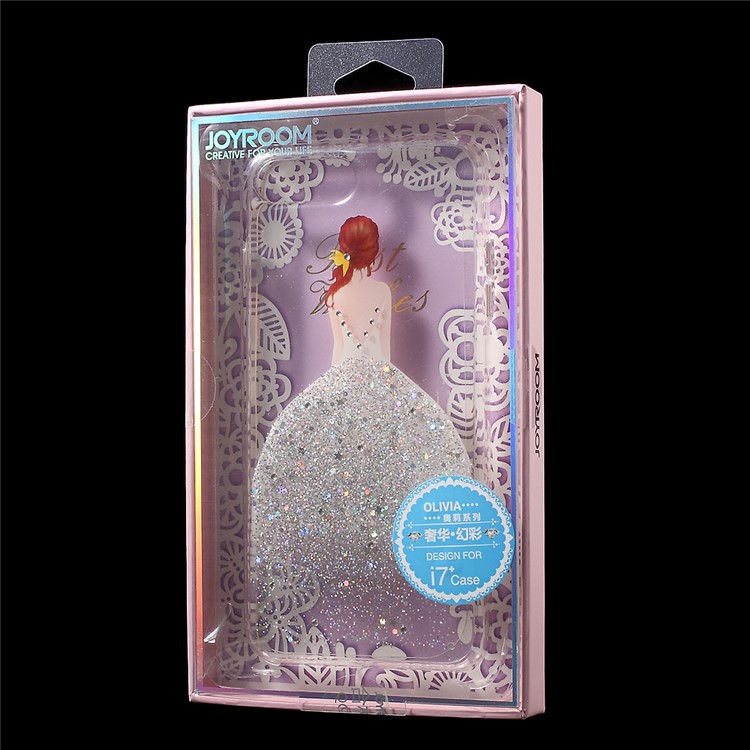 JOYROOM Olly Series Girl in Bling Dress Pattern TPU Case for iPhone 7 Plus 5.5 - Silver-8
