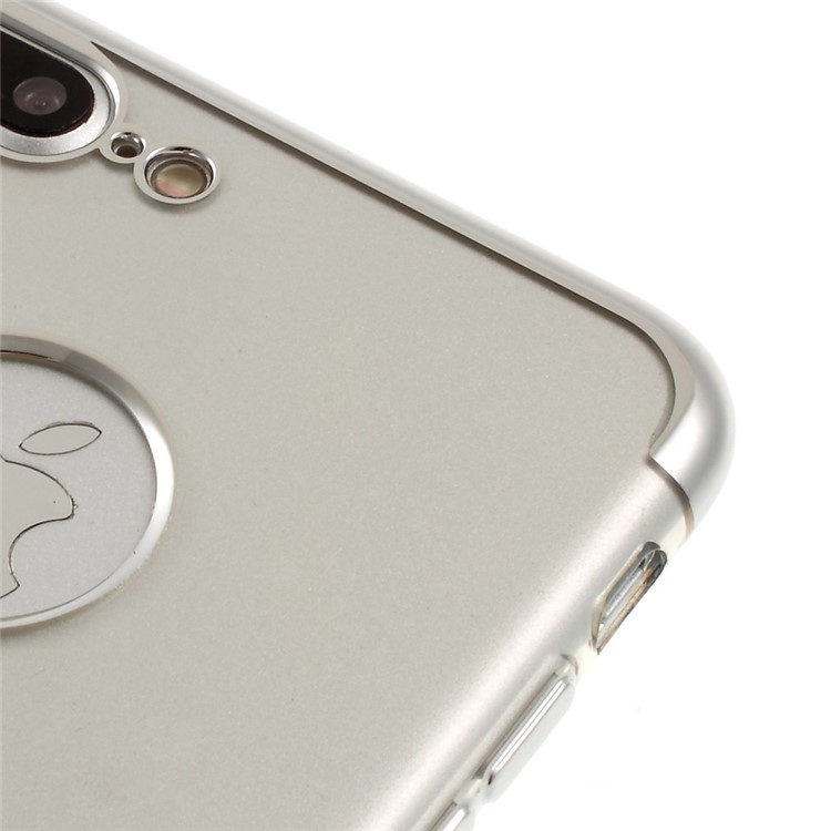 Electroplating Edges TPU Back Case for iPhone 7 Plus 5.5 - Silver-3