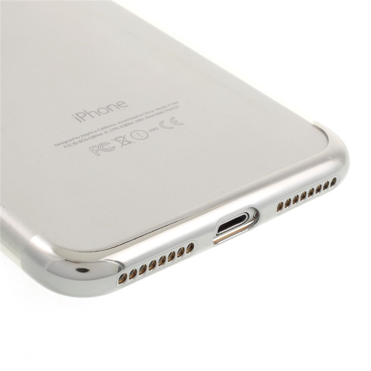 Electroplating Edges TPU Back Case for iPhone 7 Plus 5.5 - Silver-4