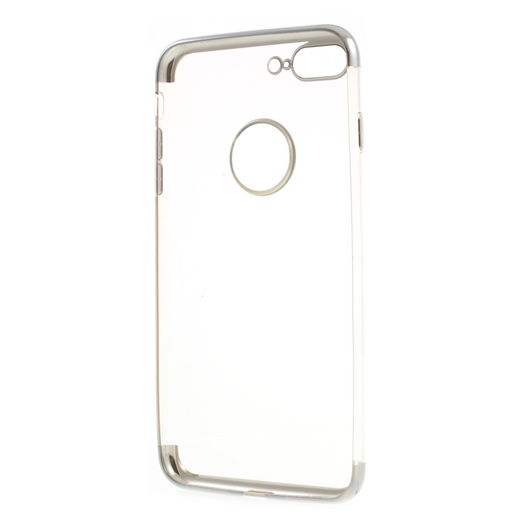 Electroplating Edges TPU Back Case for iPhone 7 Plus 5.5 - Silver-5