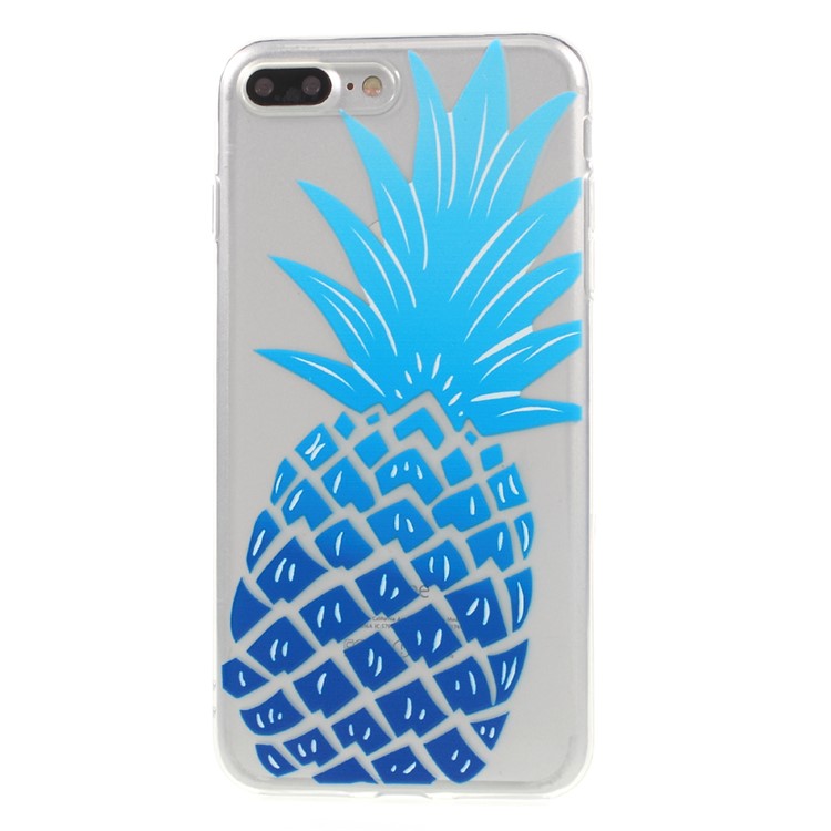 Crystal Clear Soft TPU Case for iPhone 7 Plus - Pineapple-1