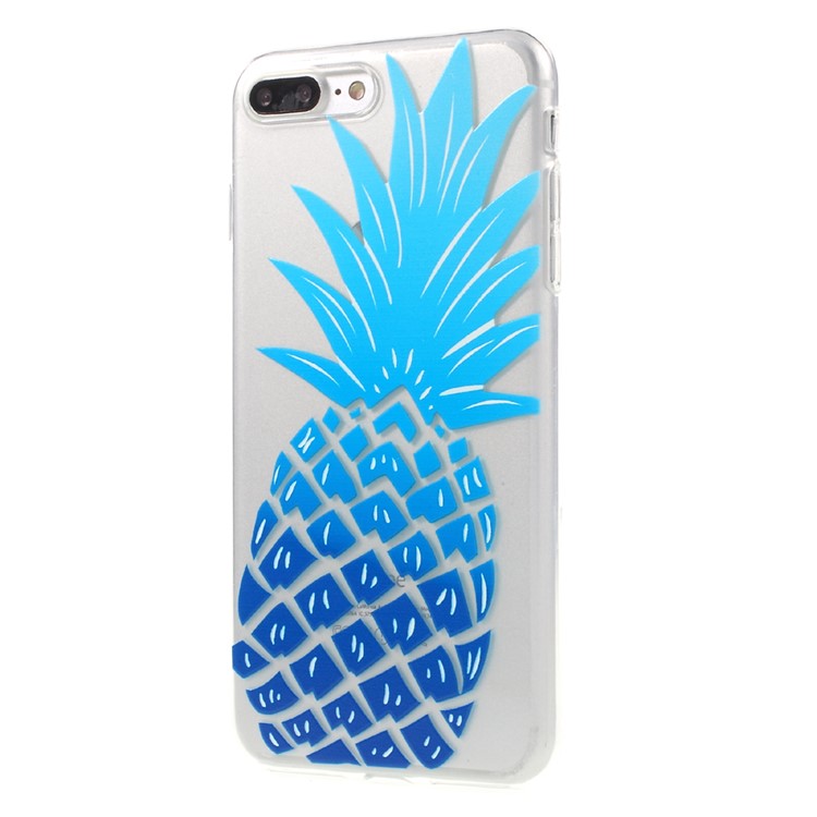 Crystal Clear Soft TPU Case for iPhone 7 Plus - Pineapple-2