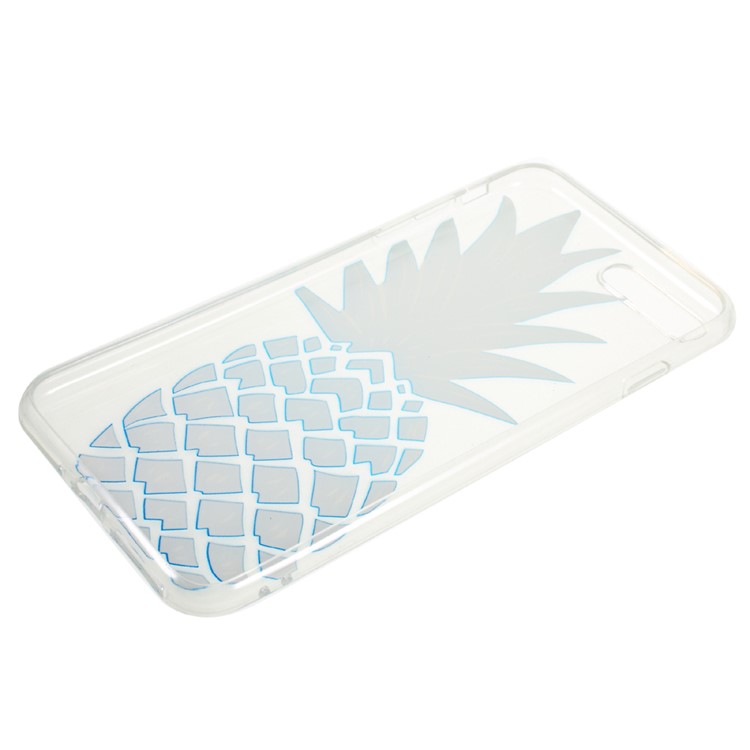 Crystal Clear Soft TPU Case for iPhone 7 Plus - Pineapple-6