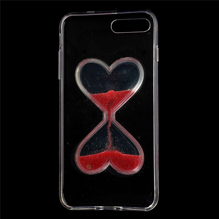 3D Heart Shaped Dynamic Quicksand TPU Case for iPhone 7 Plus 5.5 - Red-4