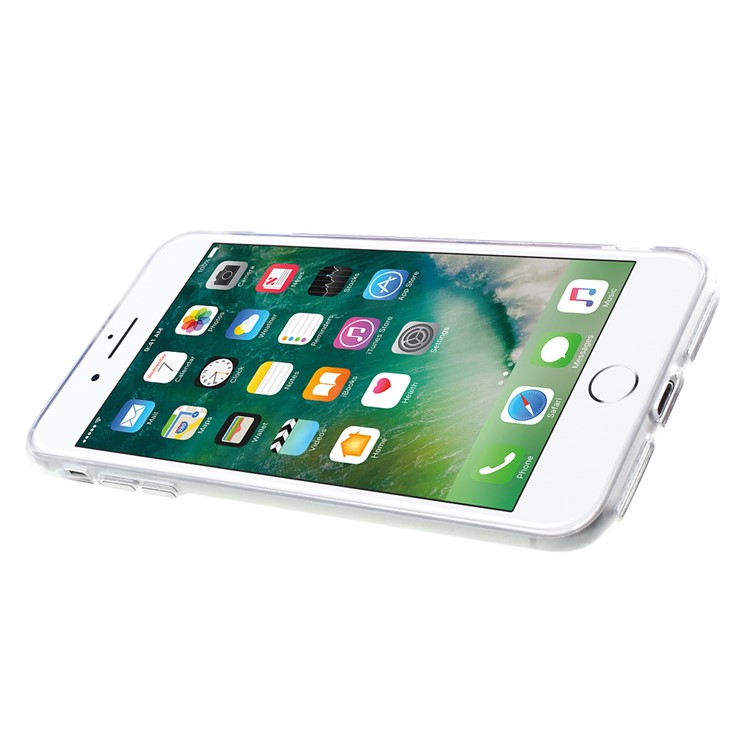 Mirror Surface Finger Ring PC TPU Kickstand Case for iPhone 7 Plus - Silver-4