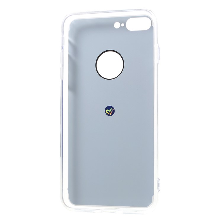 Mirror Surface Finger Ring PC TPU Kickstand Case for iPhone 7 Plus - Silver-7