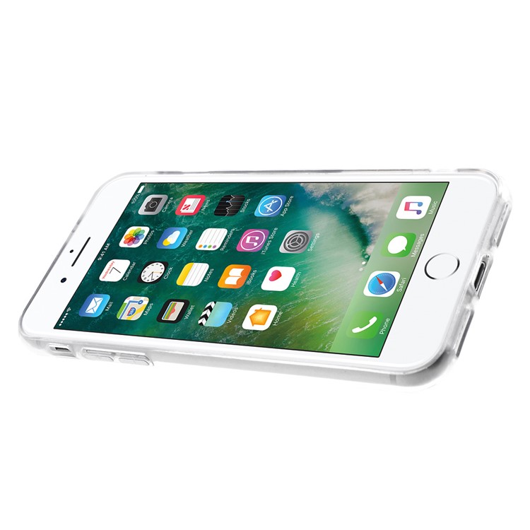 Mirror Surface Finger Ring Kickstand TPU PC Phone Case for iPhone 7 4.7 inch - Silver-5