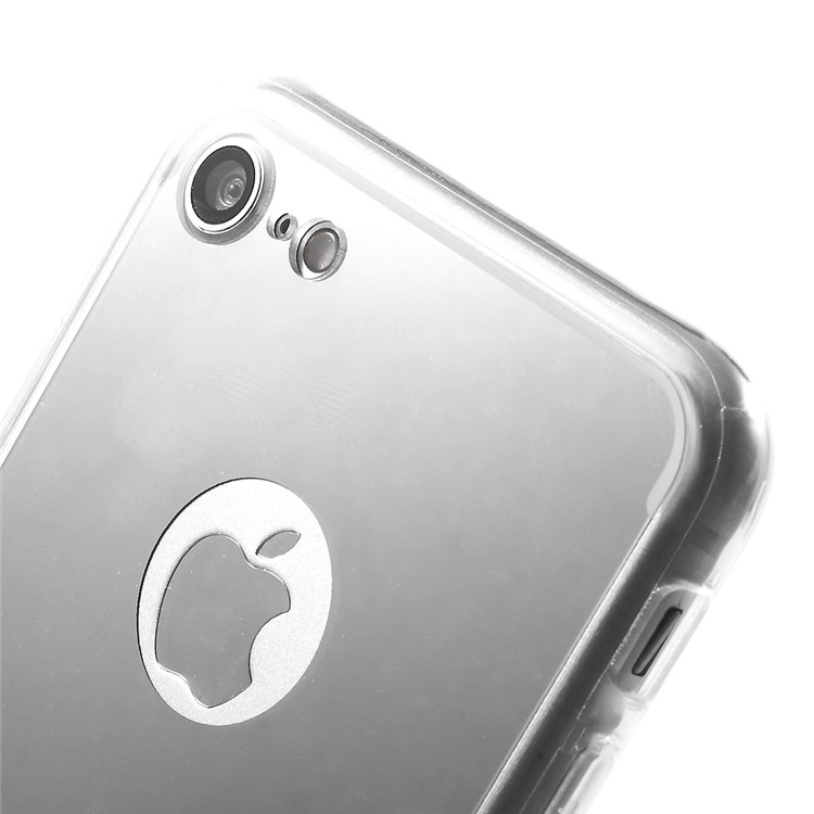 Mirror Surface Finger Ring Kickstand TPU PC Phone Case for iPhone 7 4.7 inch - Silver-8