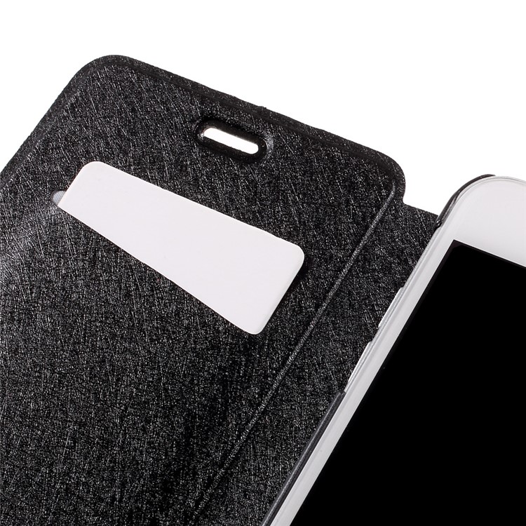 Diamond Flower Decor Silk Texture Leather Case for iPhone 7 Plus 5.5 inch - Black-7