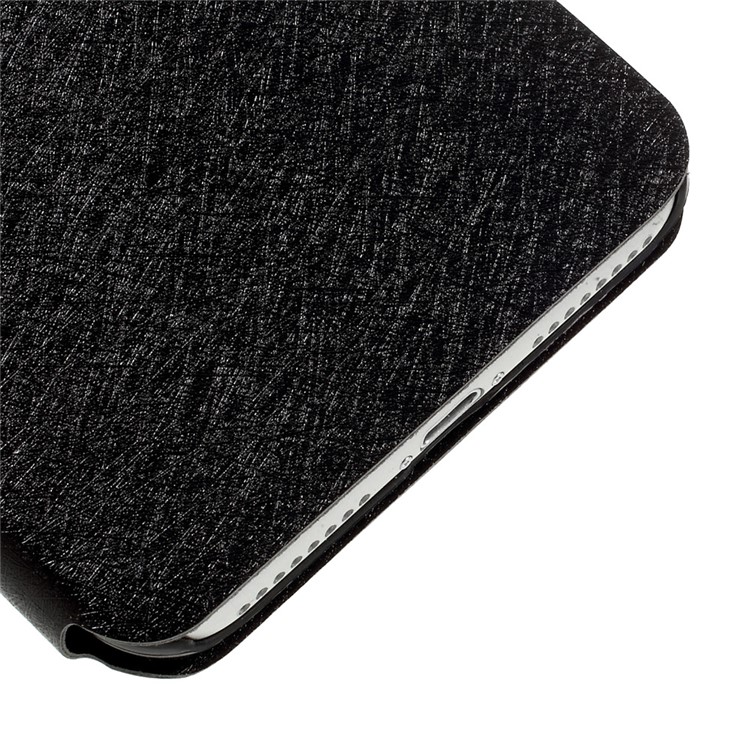 Diamond Flower Decor Silk Texture Leather Case for iPhone 7 Plus 5.5 inch - Black-8