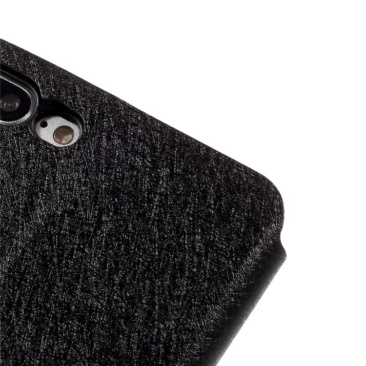 Diamond Flower Decor Silk Texture Leather Case for iPhone 7 Plus 5.5 inch - Black-9