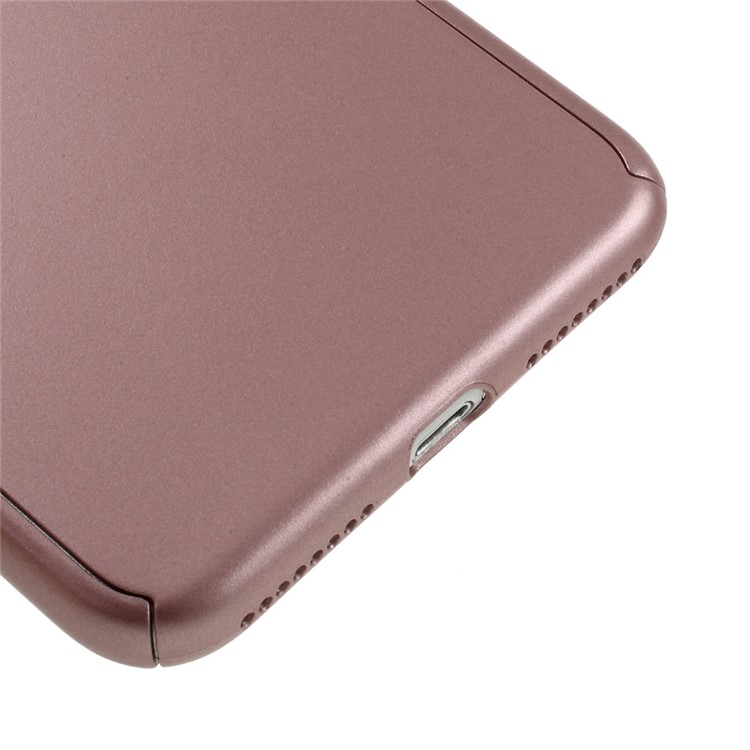 2-in-1 Full Protection PC Hard Case for iPhone 7 Plus + Tempered Glass Screen Protector - Rose Gold-4