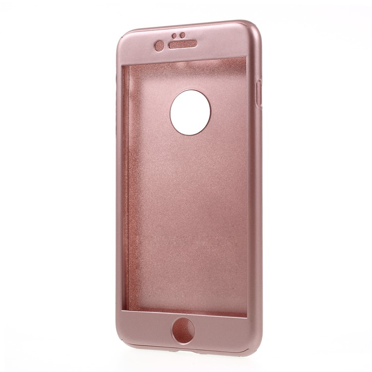 2-in-1 Full Protection PC Hard Case for iPhone 7 Plus + Tempered Glass Screen Protector - Rose Gold-5