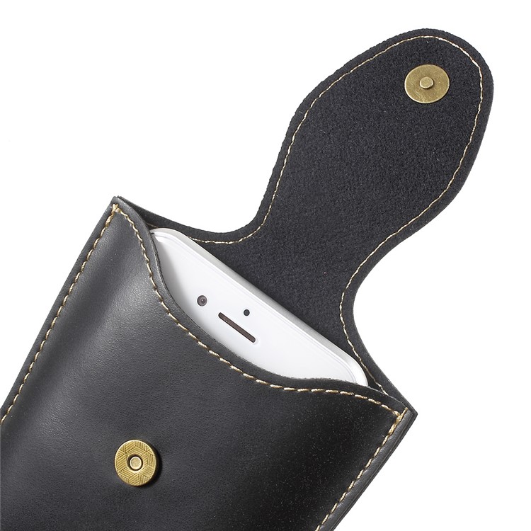Belt Clip Leather Pouch Holster Case for iPhone 7 - Black-5