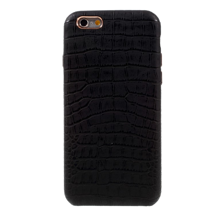 NEWELLYA Crocodile Texture Leather Coated PC Hard Case for iPhone 6S Plus / 6 Plus - Black-2