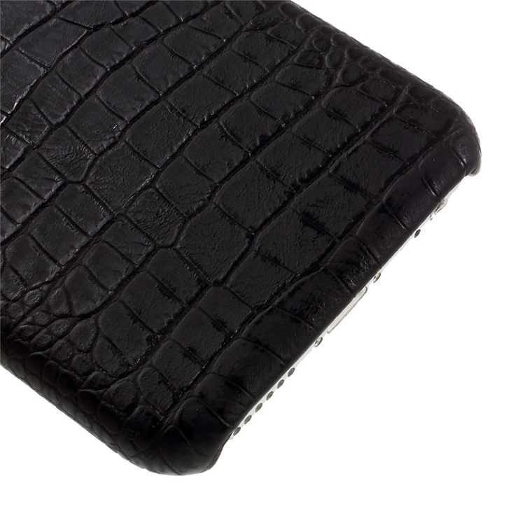NEWELLYA Crocodile Texture Leather Coated PC Hard Case for iPhone 6S Plus / 6 Plus - Black-4