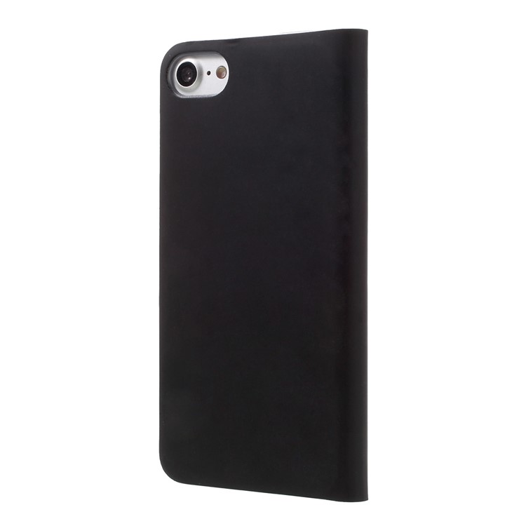 For iPhone 7 4.7 inch View Window Flip Leather Case - Black-2