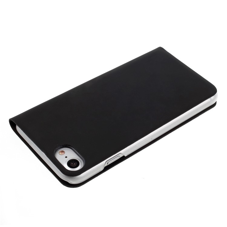 For iPhone 7 4.7 inch View Window Flip Leather Case - Black-6