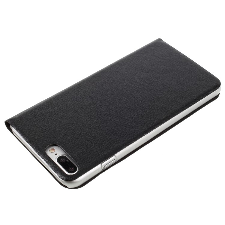 Card Holder Leather Flip Case for iPhone 7 Plus 5.5 inch - Black-4