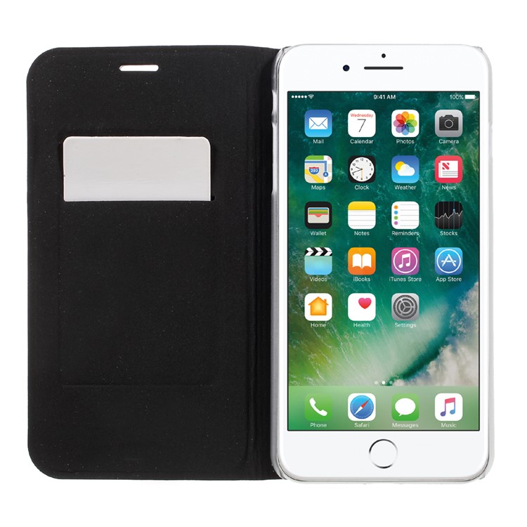 Card Holder Leather Flip Case for iPhone 7 Plus 5.5 inch - Black-5