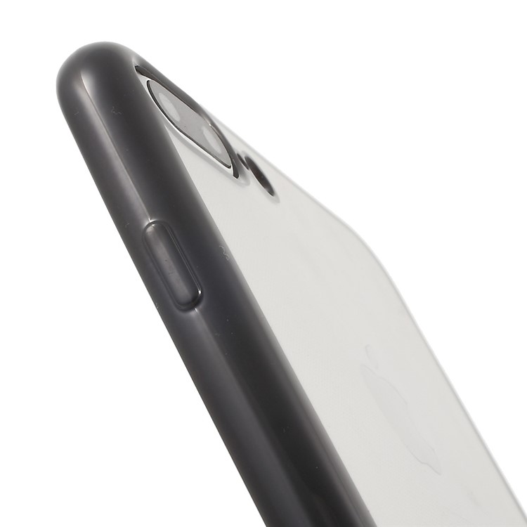 Electroplating Edge Clear TPU Cover for iPhone 7 Plus 5.5 Inch - Black-5