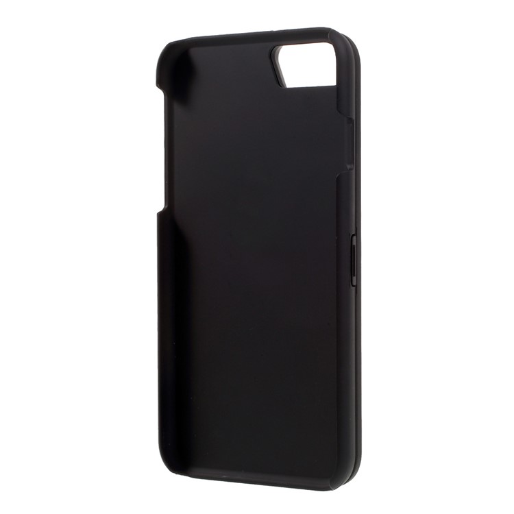 Streamline Pattern Mirror Plastic Kickstand Phone Case with Card Holder for iPhone 7 4.7 - Black-8
