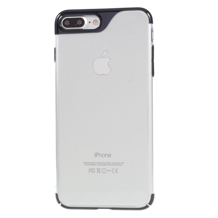 KINGXBAR Ultra-thin Clear PC Hard Case for iPhone 7 Plus - Black-2
