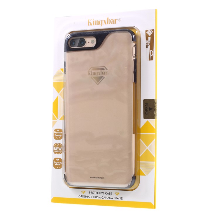 KINGXBAR Ultra-thin Clear PC Hard Case for iPhone 7 Plus - Black-6