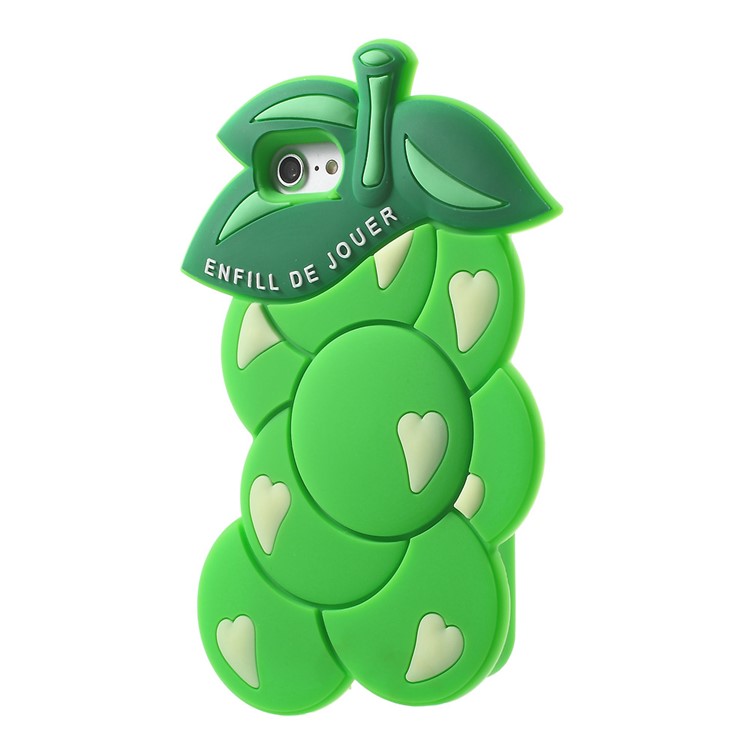 3D Grape Shaped Silicone Protective Case for iPhone 7 4.7 inch - Green-3