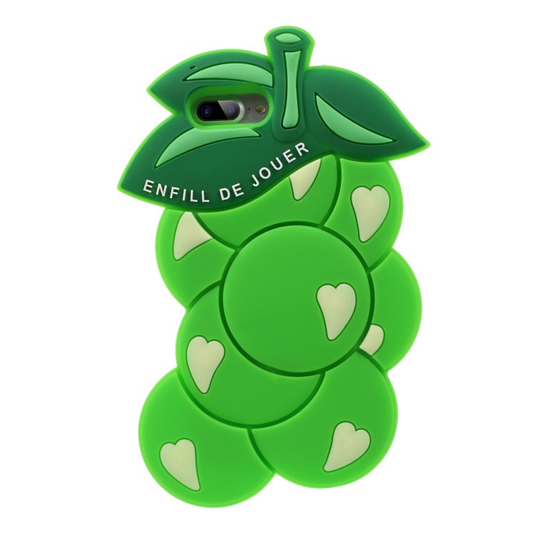 3D Grape Shaped Silicone Protective Case for iPhone 7 Plus 5.5 inch - Green-1