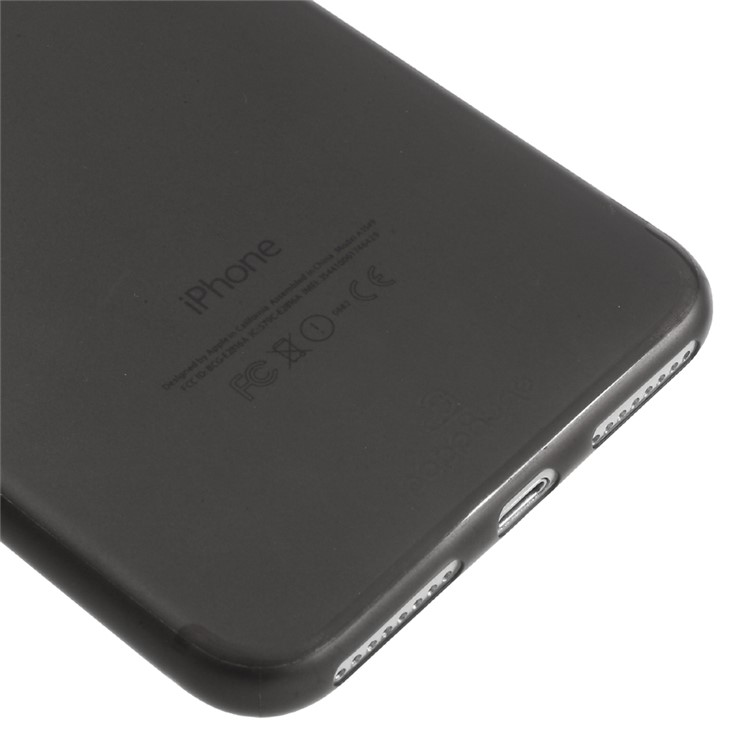 POPPHONE for iPhone 7 Plus Liby Series 0.48mm Ultrathin PP Hard Cover - Black-4