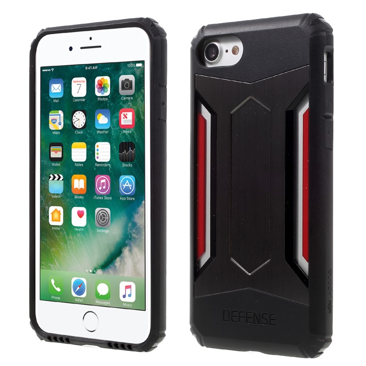 X-DORIA Defense Gear TPU PC Alloy Hybrid Case for iPhone 7 - Black-1