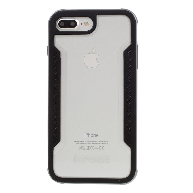 X-DORIA Defense Shield Case for iPhone 7 Plus TPU + PC + Aluminum Plated Hybrid Cover - Black-2