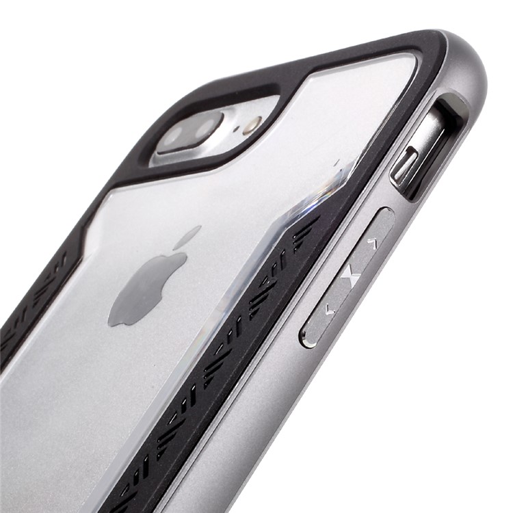 X-DORIA Defense Shield Case for iPhone 7 Plus TPU + PC + Aluminum Plated Hybrid Cover - Black-3