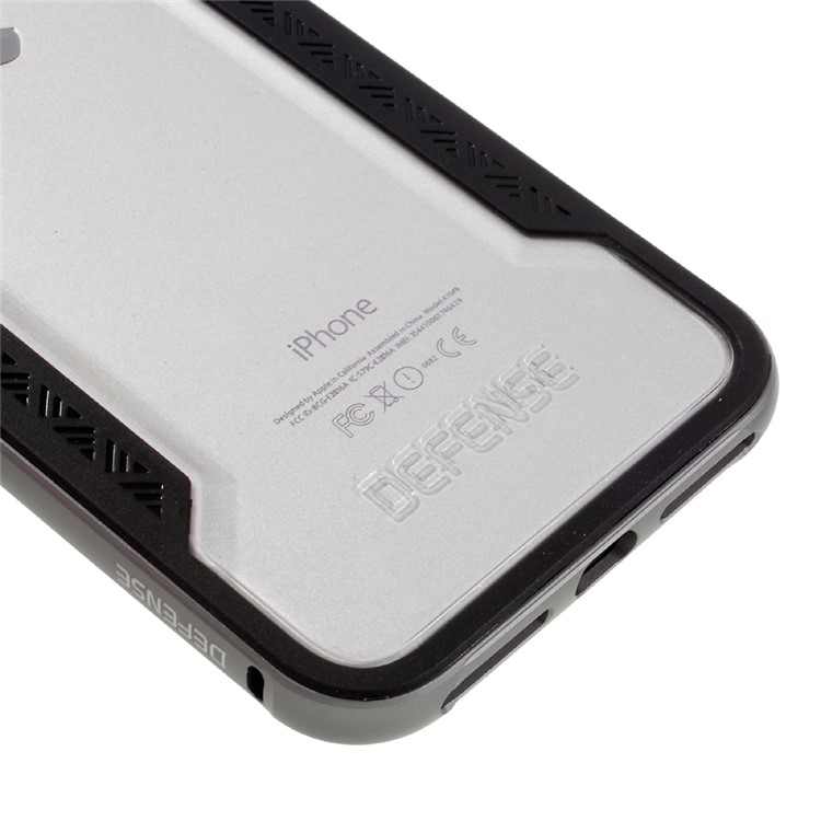 X-DORIA Defense Shield Case for iPhone 7 Plus TPU + PC + Aluminum Plated Hybrid Cover - Black-4