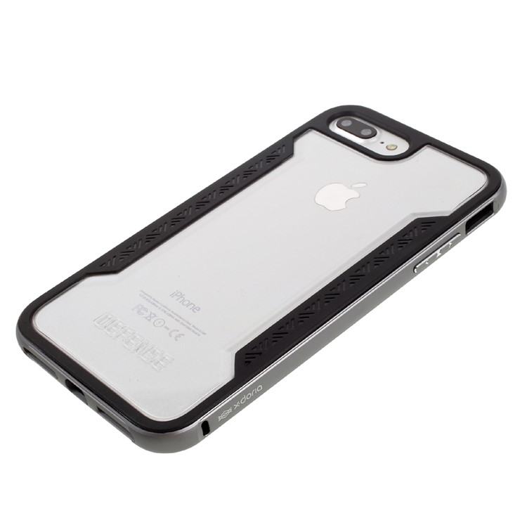 X-DORIA Defense Shield Case for iPhone 7 Plus TPU + PC + Aluminum Plated Hybrid Cover - Black-6