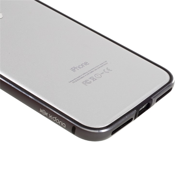 X-DORIA Defense Edge Bumper Case for iPhone 7 Plus Plating Aluminum Alloy Cover - Grey-5