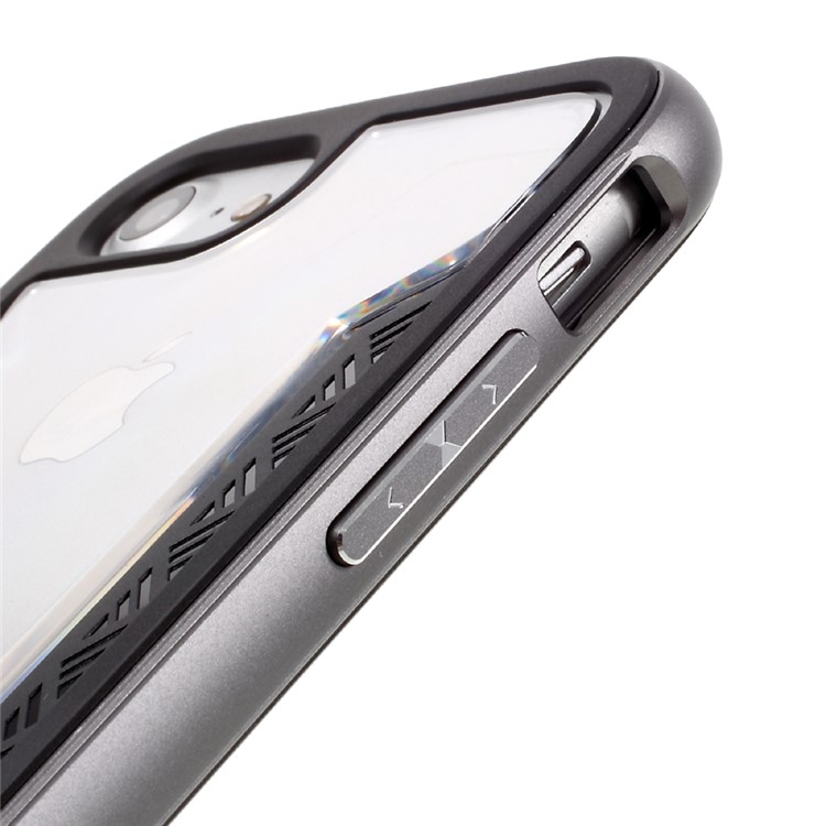 X-DORIA Defense Shield Series for iPhone 7 Metal Bumper + PC + TPU Hybrid Protective Case - Black-3