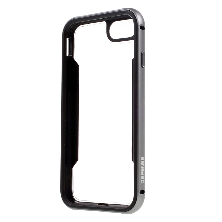 X-DORIA Defense Shield Series for iPhone 7 Metal Bumper + PC + TPU Hybrid Protective Case - Black-6