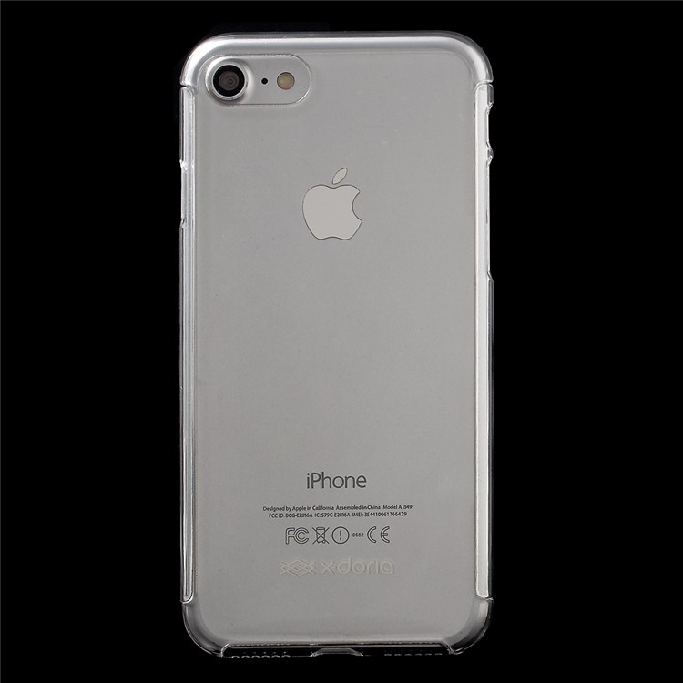 X-DORIA Defense Glass 360 Clear Hard Case for iPhone 7 + Tempered Glass Screen Protector - Transparent-2