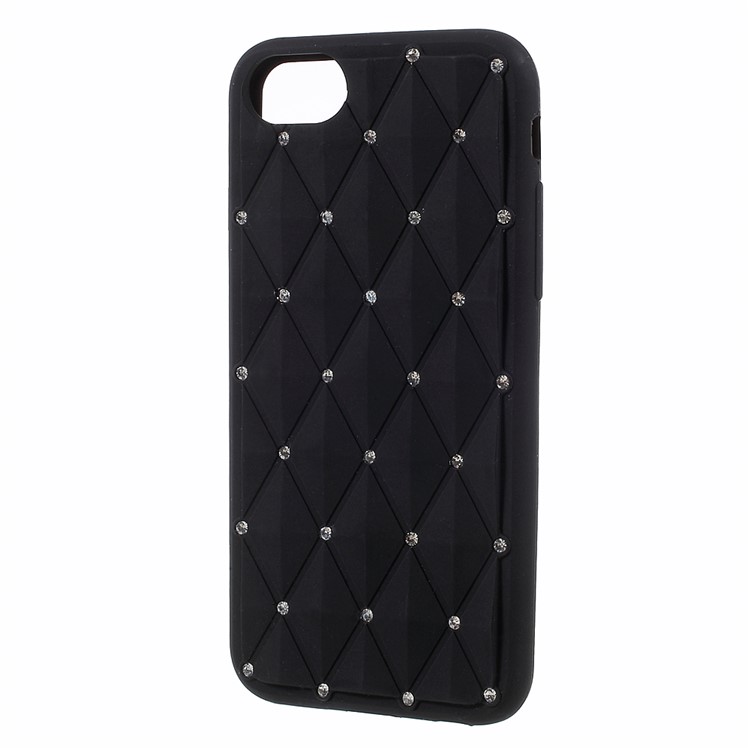 Starry Sky Rhinestone Rhombus Silicone Case for iPhone 7 4.7 inch - Black-2