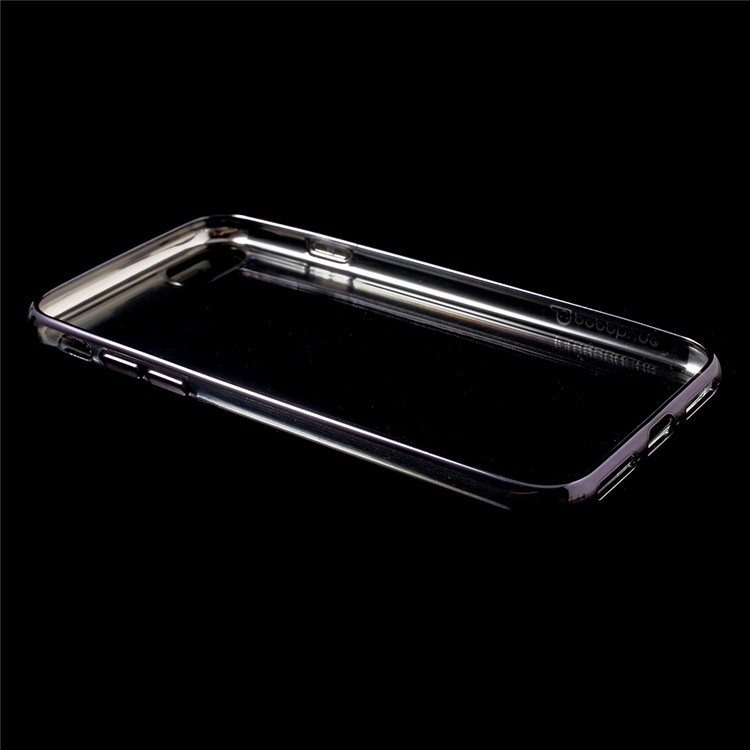 POPPHONE Electroplating TPU Gel Case for iPhone 7 4.7 - Black-3
