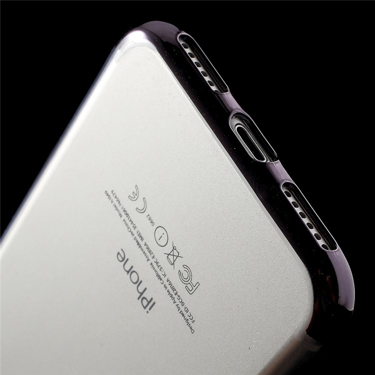 POPPHONE Electroplating TPU Gel Case for iPhone 7 4.7 - Black-4