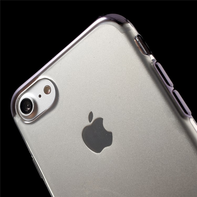 POPPHONE Electroplating TPU Gel Case for iPhone 7 4.7 - Black-5