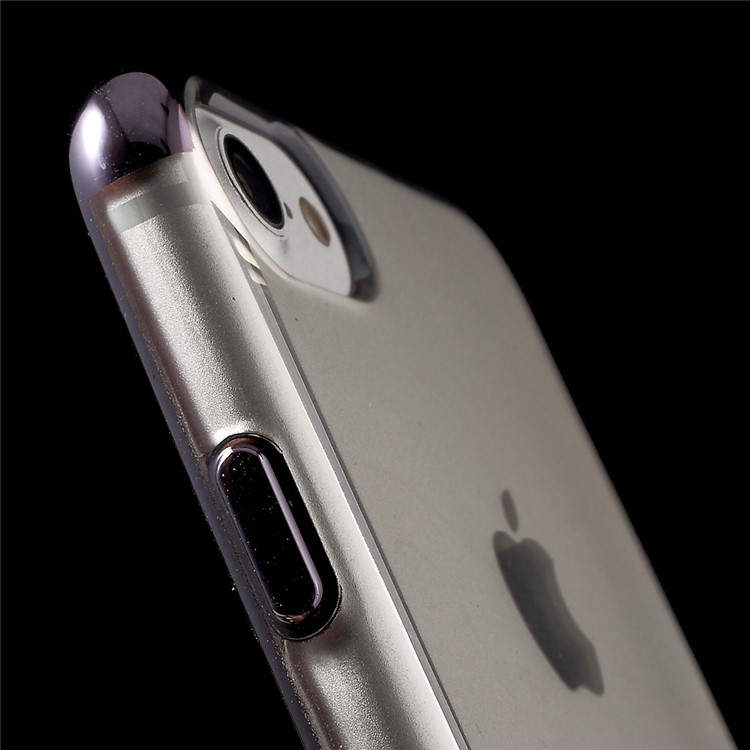 POPPHONE Electroplating TPU Gel Case for iPhone 7 4.7 - Black-6