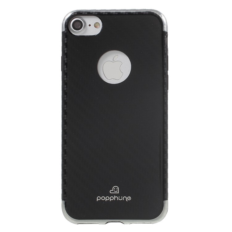 POPPHONE Plating TPU Case for iPhone 7 4.7 Inch - Black-2