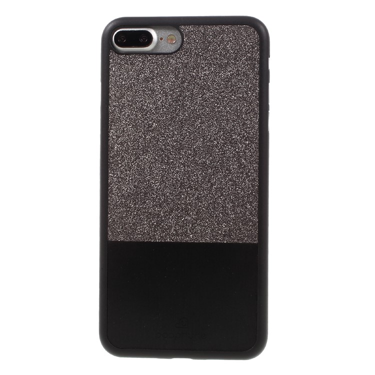 POPPHONE Lucoco Series for iPhone 7 Plus Leather Coated Plastic Case - Black-2