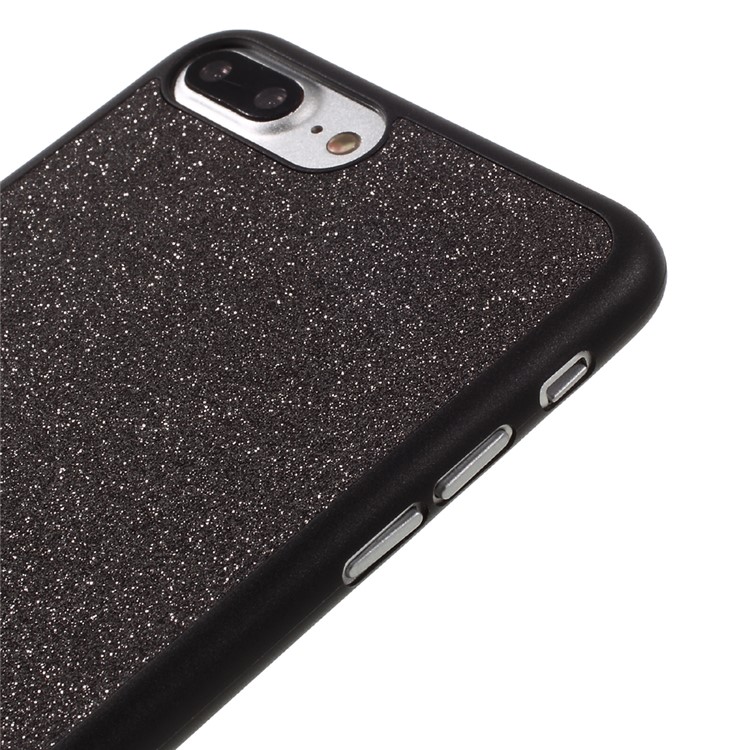 POPPHONE Lucoco Series for iPhone 7 Plus Leather Coated Plastic Case - Black-3